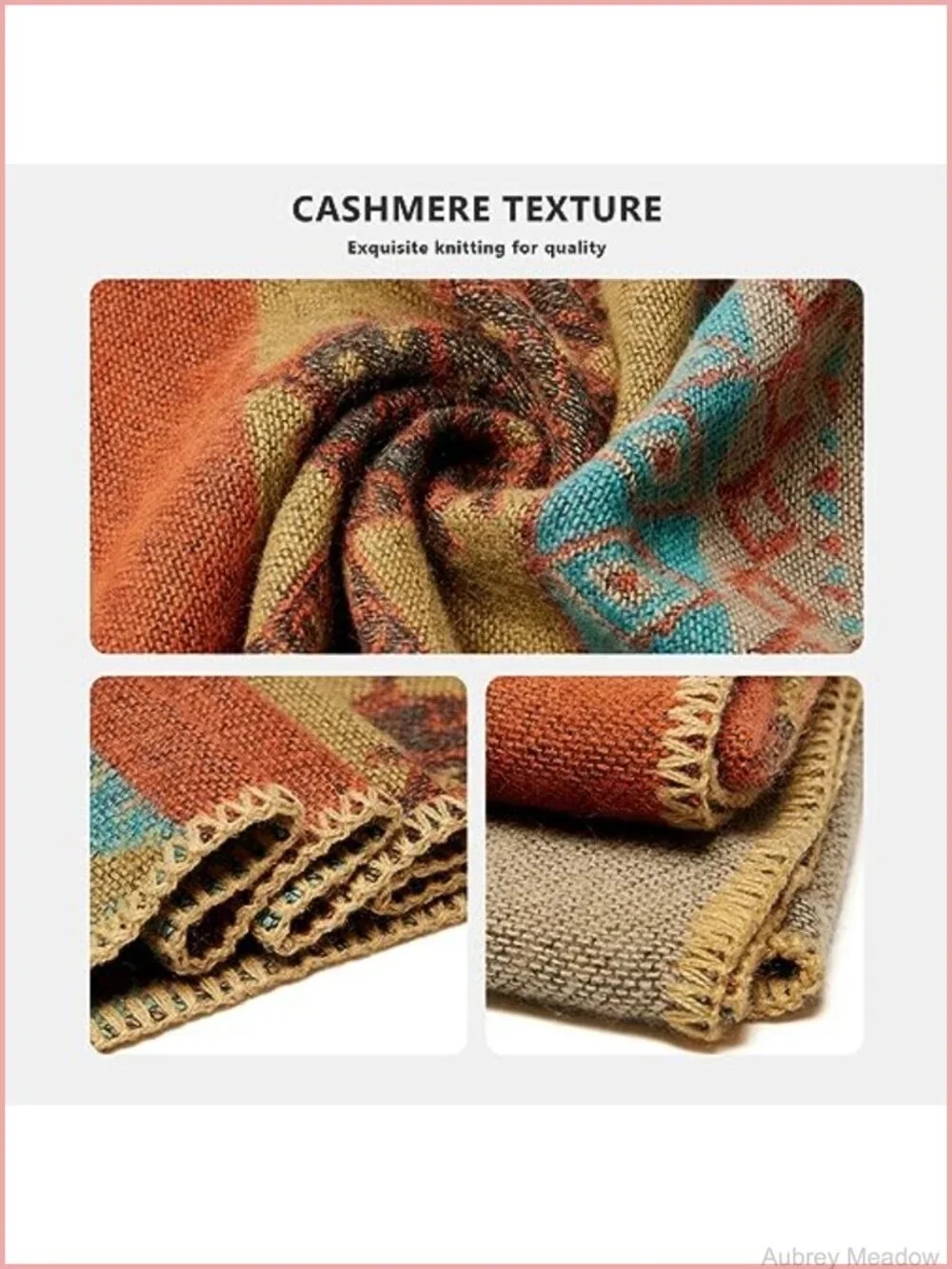 Vintage Ethnic Knit Poncho Cape Shawl Wrap Pashmina Warm Winter Cardigan